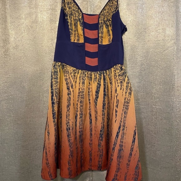 Urban Outfitters Ecotè Boho Ombré Spaghetti Strap Multicolored Mini Dress - Picture 14 of 16